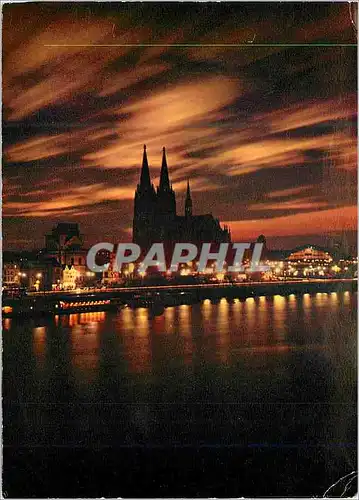 Cartes postales moderne Cologne sur le Rhin Declin du jour