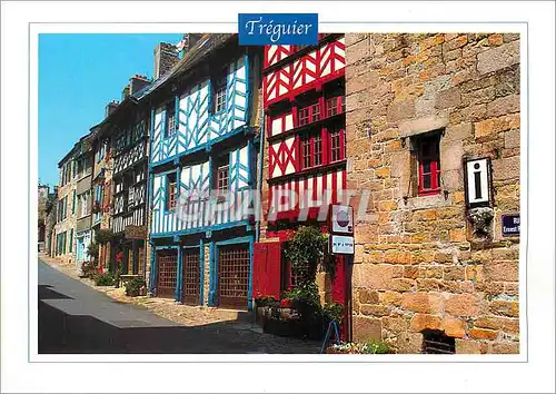 Moderne Karte Treguier Couleur de Bretagne