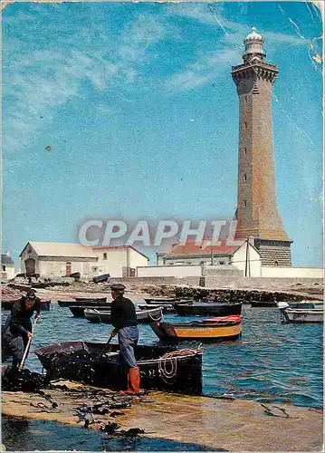 Cartes postales moderne En Bretagne Le Phare d'Eckmuhl (haut de 65m parmi les plus puissants de France) Bateaux