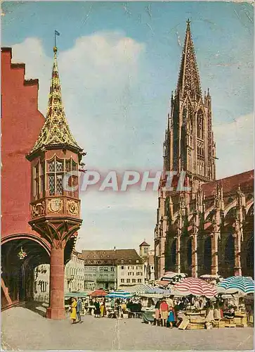 Cartes postales moderne Freiburg (Breisgau) Munsterplatz mit Kaufhaus Erker