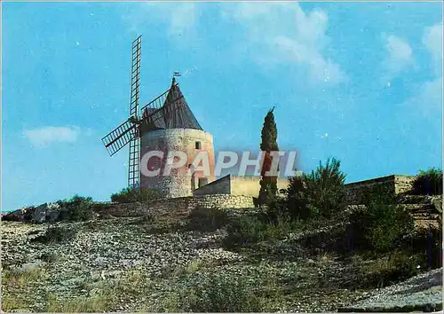 Moderne Karte Fontvieille Le Moulin de Daudet