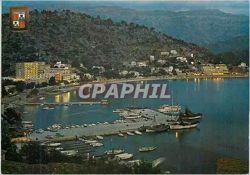Cartes postales moderne Mallorca Puerto de Soiller Vue nocturne du port Bateaux