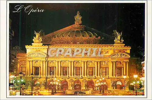 Ansichtskarte AK Paris La nuit L'Opera illumine