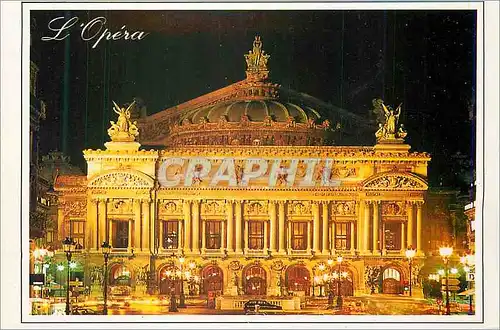 Cartes postales Paris La nuit L'Opera illumine