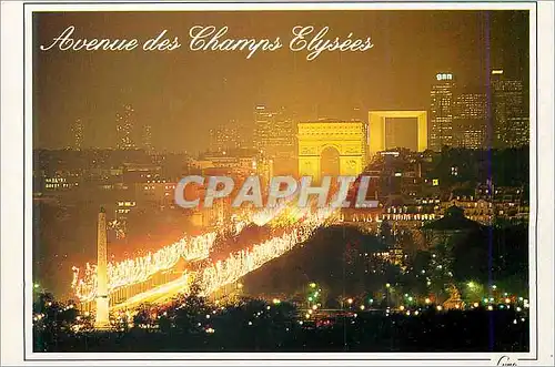 Ansichtskarte AK Paris La nuit Les Champs Elysees depuis la Concorde