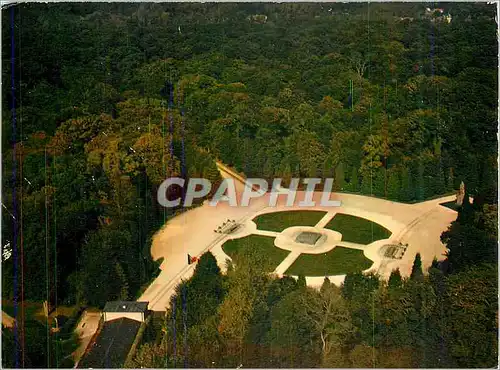 Moderne Karte Foret de Compiegne (Oise) Vue aerienne de la Clairiere de l'Armistice et du Musee abritant le Wa