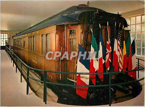 Moderne Karte Clairiere de l'Armistice Le Wagon du Marechal FOCH en Foret de Compiegne Militaria