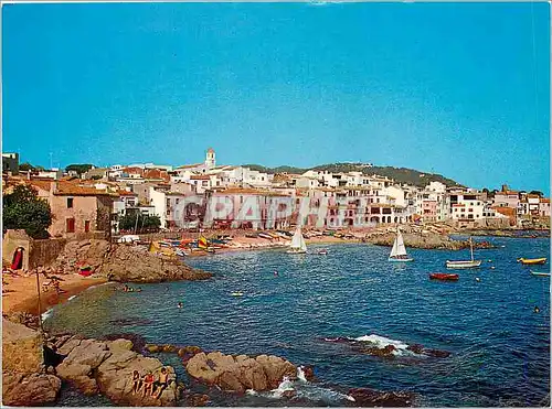 Moderne Karte Costa Brava Calella de Palafrugell Vista Parcial