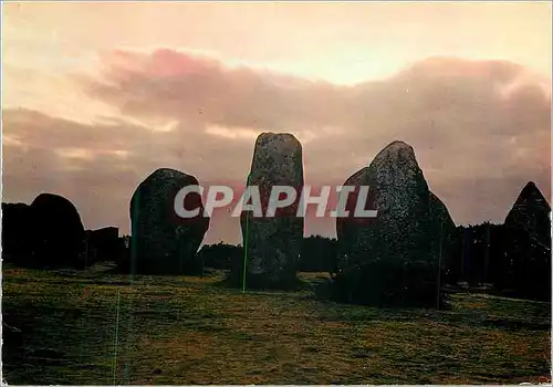 Moderne Karte Les pierres legendaires a Carnac (Morbihan) Alignement du Menec Les Soldats qui poursuivaient St