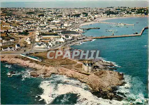 Moderne Karte Quiberon (Morbihan) Port Maria et le Chateau du Turpot La Bretagne en couleurs