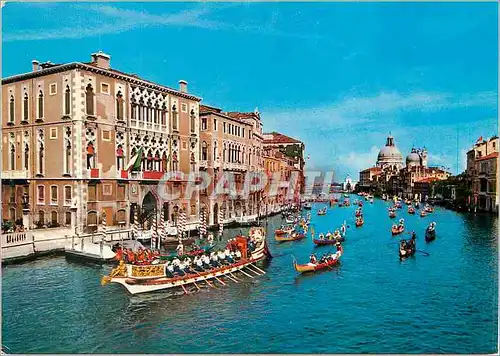 Cartes postales moderne Venezia Canal Grande Regate Historique Bateaux