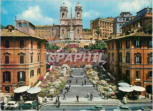 Cartes postales moderne Roma Place d'Espagne et Trinita del Monli