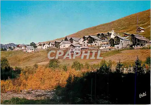 Moderne Karte Hautes Alpes Pierre Grosse Vue generale du village en automne