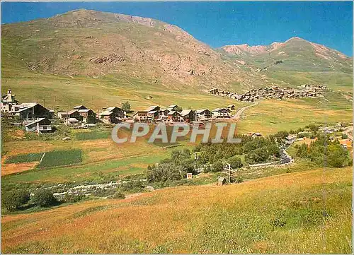 Cartes postales moderne Hautes Alpes Queyras Vue generale de Pierre Grosse pres de Molines en Queyras Au Fond le lotisse