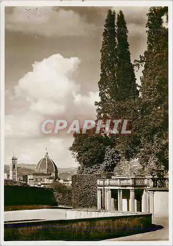 Moderne Karte Firenze La Cathedrale dal Giardino di Boboli