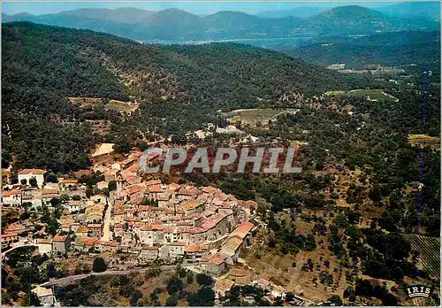Moderne Karte La Cote d'Azur French Riviera Ramatuelle (Var) Vue aerienne au fond la golfe de Saint Tropez