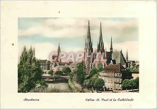 Cartes postales moderne Strasbourg Eglise St Paul et la Cathedrale