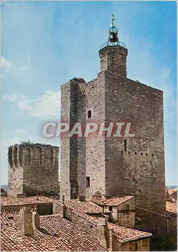 Moderne Karte Uzes (Gard) La tour de l'Horloge et la Tour du Roi