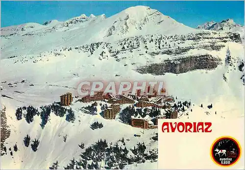 Cartes postales moderne Morzine Avoriaz (Hte Savoie) Station sans voitures Vue generale aerienne