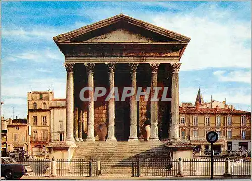 Moderne Karte Nimes (Gard) La Maison Carree Temple Romain Construit a l'epoque d'Auguste (fin du 1er siecle av