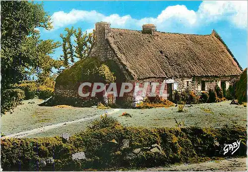 Cartes postales moderne Plouneour Trez (Nord Finistere) Vieille chaumiere bretonne