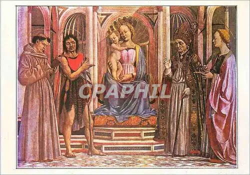 Cartes postales moderne Domenico Veneziano Domenico di Bartolomeo dit Madone et saints Ne a Venise entre 1400 et 1410 Mo