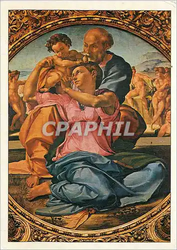 Cartes postales moderne Michel Ange La Sainte Famille Ne a Caprese Pres d'Arezzo 1475 Mort a Rome 1564