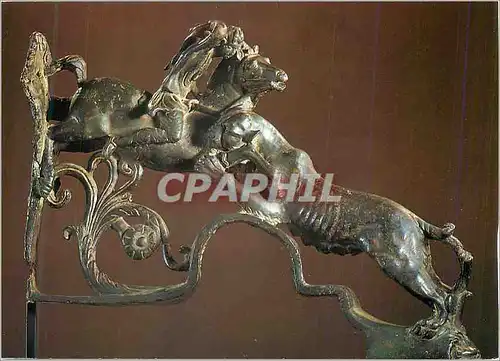 Cartes postales moderne Toulouse Musee Saint Raymond Bronze romain Timon de char Panthere attaquant un cavalier