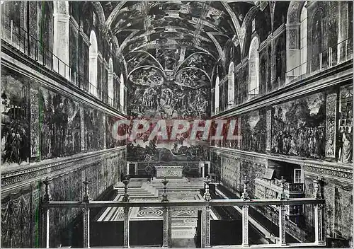Moderne Karte Citta Del Vaticano Cappella Sistina Interno Sixtine Chapel