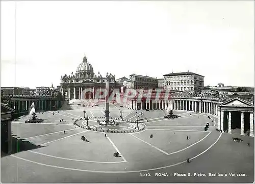 Cartes postales moderne Roma Plazza S Pietro Basilica e Vaticano