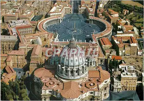 Cartes postales moderne Roma Citta Del Vaticano Place S Pierre Vue Aerienne