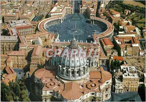 Moderne Karte Roma Citta Del Vaticano Place S Pierre Vue Aerienne