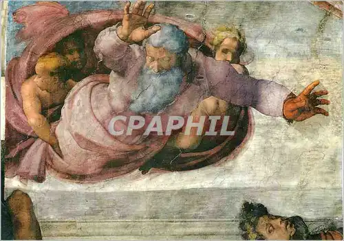Cartes postales moderne Citta Del Vaticano Cappella Sistina Dieu separe la terre des eaux