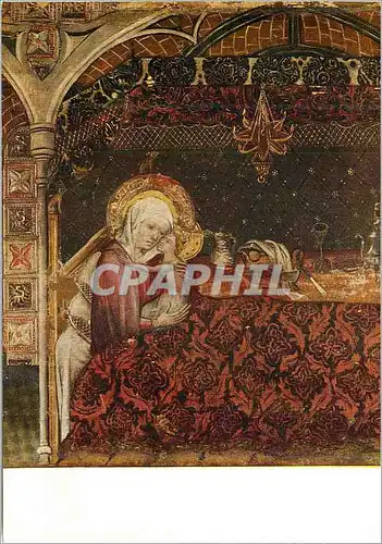 Cartes postales moderne Ecole des Anciens Pays Bas (fin du XIVe siecle) Retable de la vie de la Vierge Detail La naissan