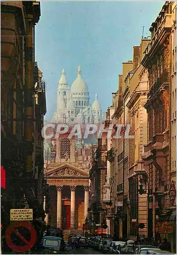 Cartes postales moderne Paris Notre Dame de Lorette et le Sacre Coeur