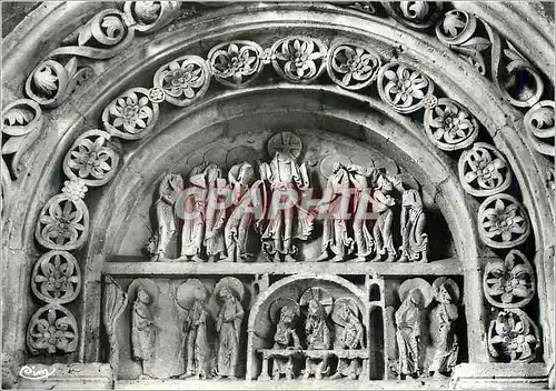 Cartes postales moderne Vezelay (Yonne) Eglise Abbatiale de la Madeleine (XIe et XIIe s) Tympan du portail interieur Nor