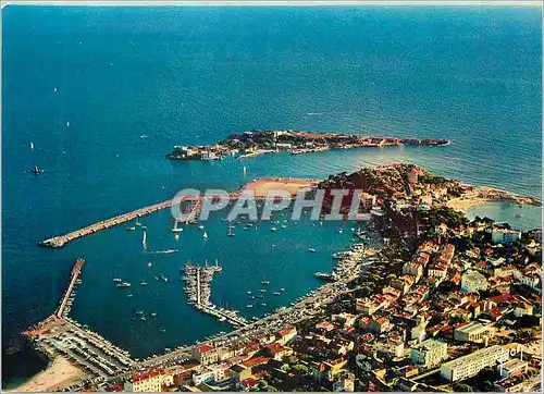 Cartes postales moderne Bandol (Var) Le Port et l'Ile de Bendor La Cote d'Azur miracle de la nature