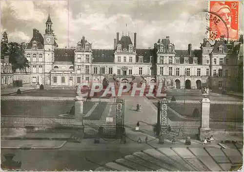 Moderne Karte Palais de Fontainebleau La Grille d'Honneur et la Cour des Adieux