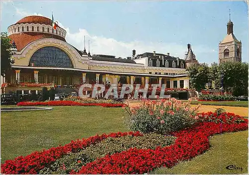 Moderne Karte Evian les Bains (Hte Sav) Ville fleurie Le Casino et l'Eglise
