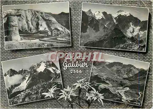 Cartes postales moderne Sommet du Galibier Les Ecrins Versant Savoie et le Mte Blanc La Meije