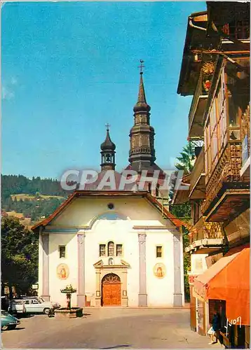 Moderne Karte Saint Gervais (Haute Savoie) L'Eglise Couleurs et Lumiere de France