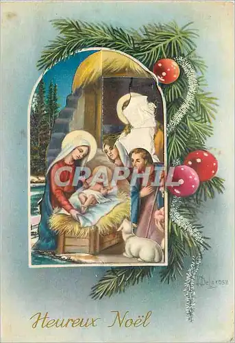 Moderne Karte Heureux Noel christ