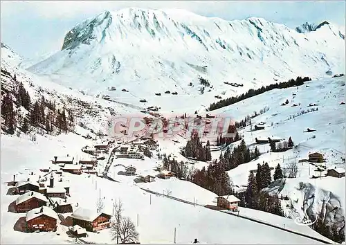 Moderne Karte Le Grand Bornand (Hte Sav) Vue aerienne Super Grand Bornand Le Chenaillon