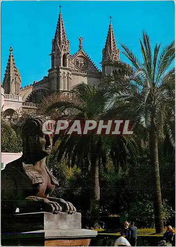 Cartes postales moderne Mallorca (Baloares) Espana Palma La Catedral dende la Place de la Reine