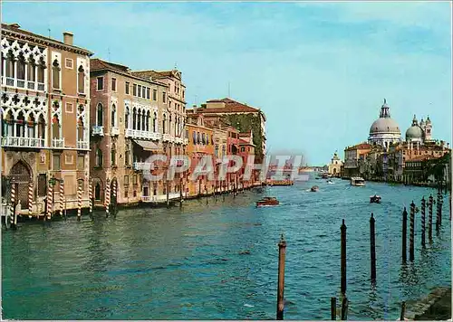 Moderne Karte Venezia Grand Canal et Eglise de St Maria della Salute