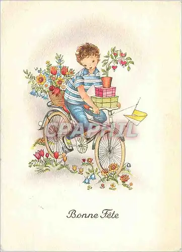 Cartes postales moderne Bonne fete Velo Cycle