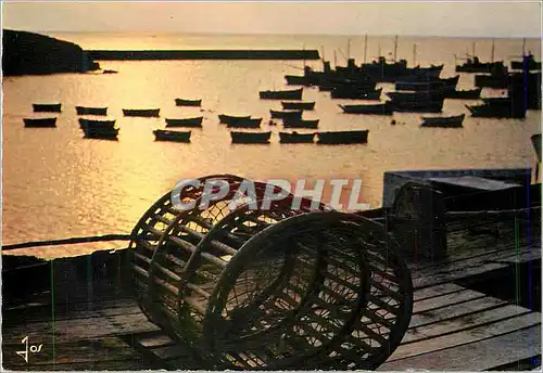 Cartes postales moderne La Bretagne en Couleurs Cote de Lorient Coucher de Soleil sur Kerroch Bateaux