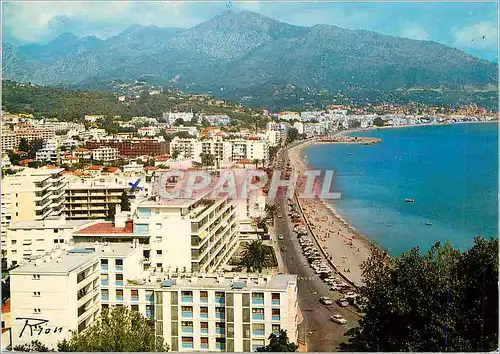 Moderne Karte Roquebrune Cap Martin Carnoles Promenade du Cap La Cote d'Azur inoubliable