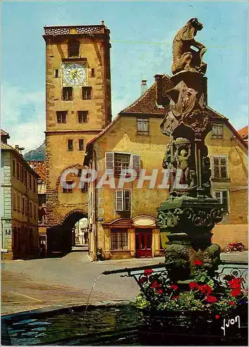 Cartes postales moderne L'Alsace Ribeauville (Haut Rhin) Tour des Bouchers (XIe siecle) achevee en 1536 ou coule du vin