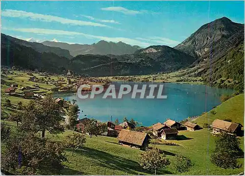 Cartes postales moderne Kurort Lungern Am See mit Wetter und Wilerhorn